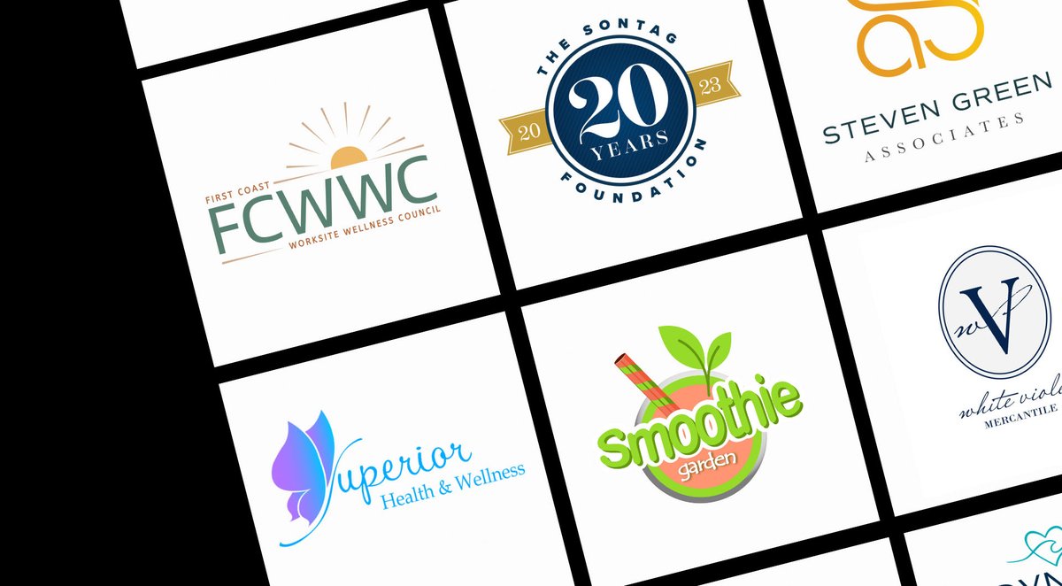 Creative logo design projects completed for businesses in Jacksonville, FL